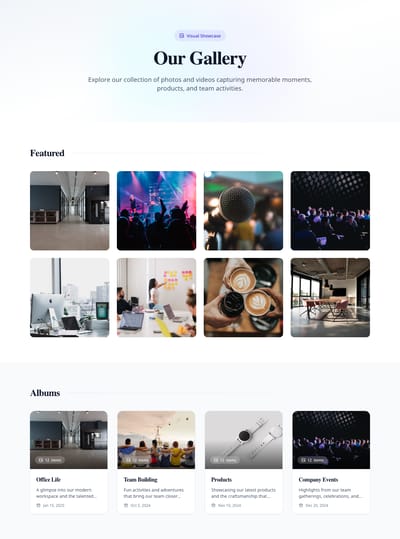 Screenshot of Gallery module template