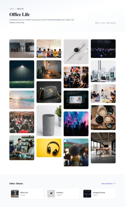 Carousel Fullwidth - gallery album page preview