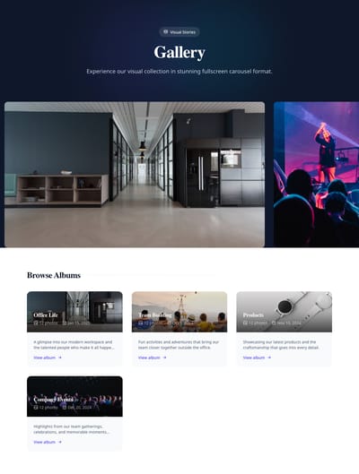 Masonry Lightbox - gallery index page preview