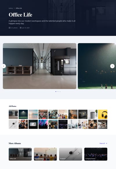 Masonry Lightbox - gallery album page preview