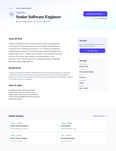Filter Sidebar - jobs job page preview