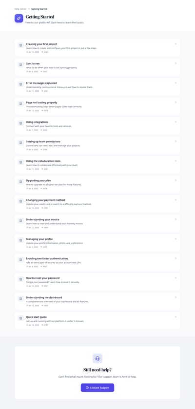 Category Cards - kb category page preview