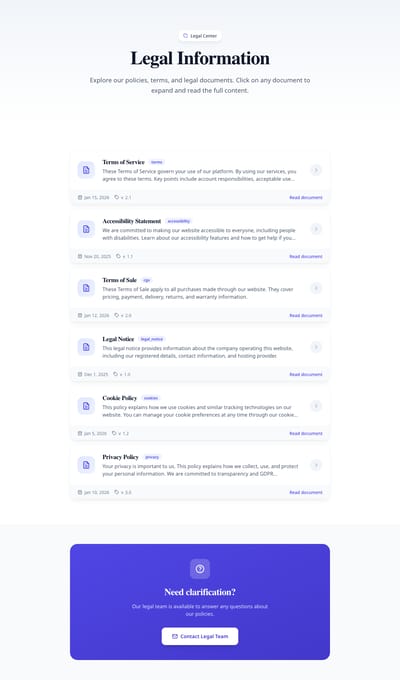 Sidebar TOC - legal index page preview