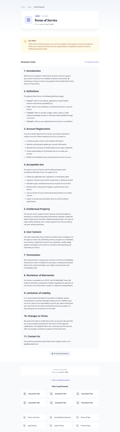 Sidebar TOC - legal detail page preview