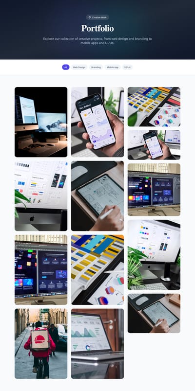 Screenshot of Portfolio module template