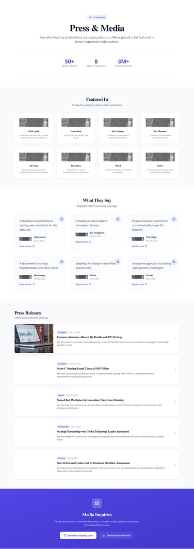 News Archive - press index page preview