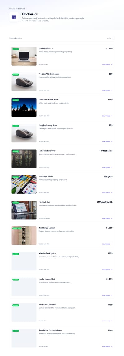 Featured Carousel - products category page preview