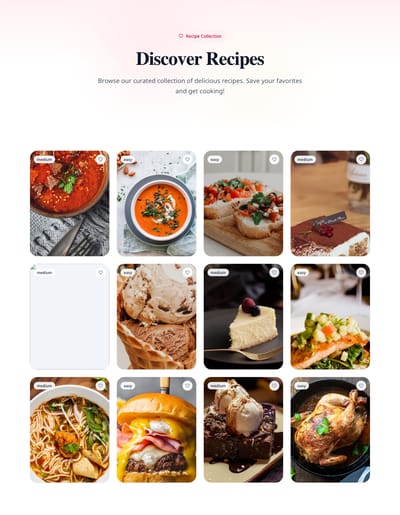 Pinterest Style - recipe index page preview