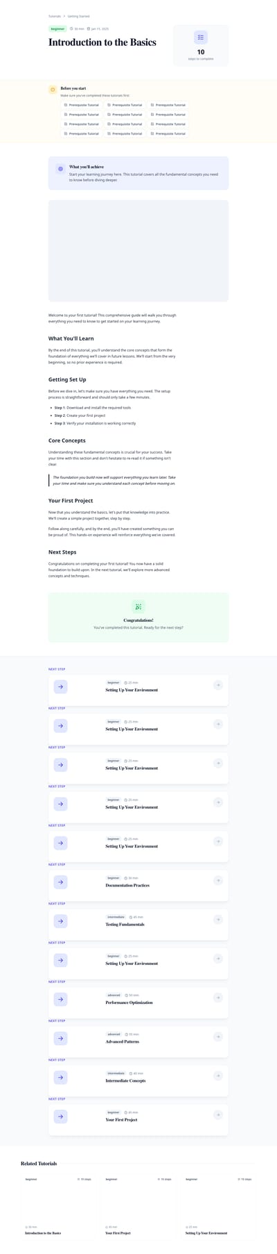Video Course - tutorial detail page preview