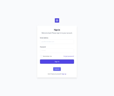 Screenshot of Simple Login page template