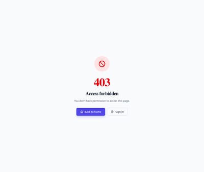 Screenshot of 403 Forbidden page template