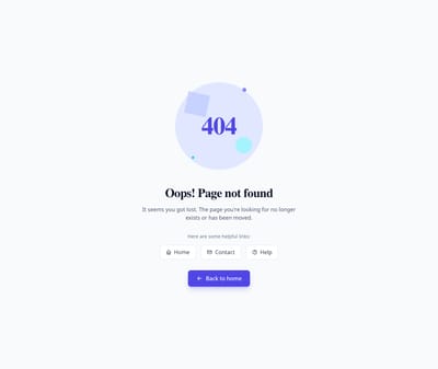 Screenshot of 404 Illustrated page template