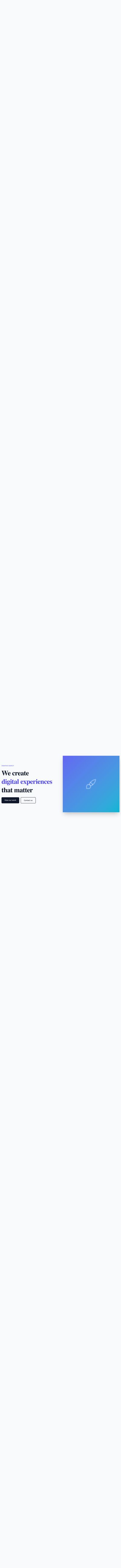 Screenshot of Agency Creative page template