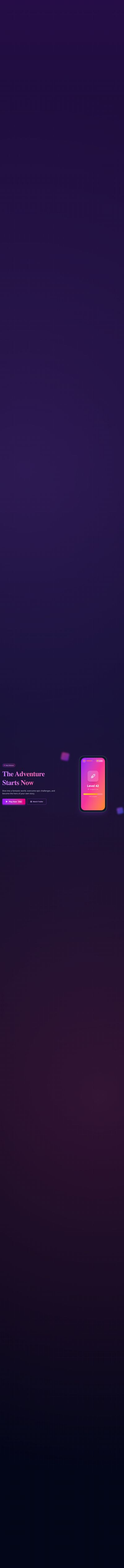 Screenshot of Game App page template