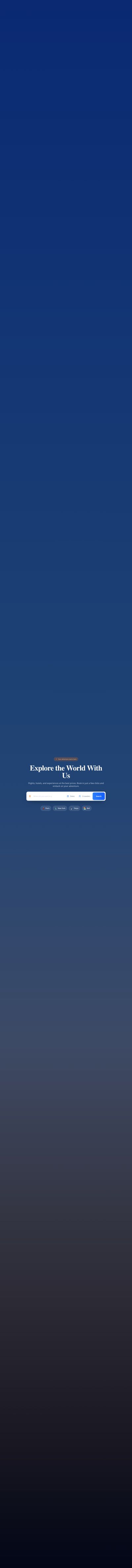 Screenshot of Travel App page template