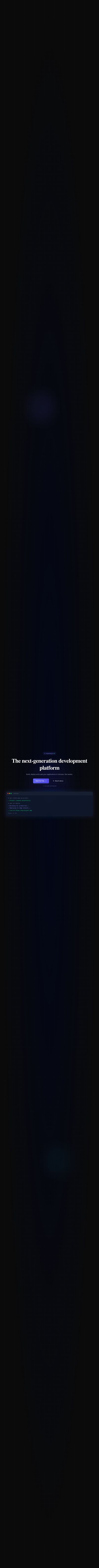 Screenshot of SaaS Dark page template