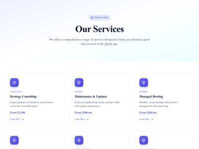 Preview of the /services/{page/[page]/} page