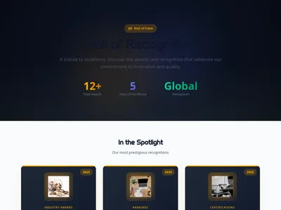 Awards – Wall of Fame