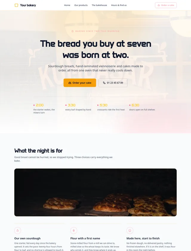 Bakery module, night design