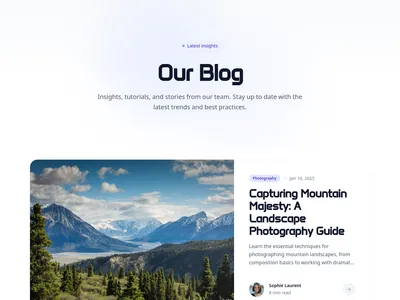 Screenshot of Blog module template
