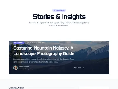 Blog – Magazine Layout