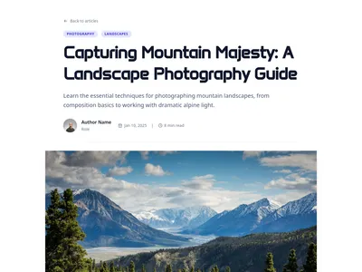 Magazine Layout – article