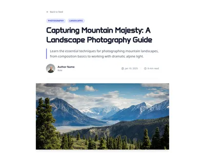 Timeline Feed – article