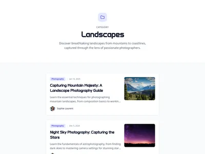 Timeline Feed – category