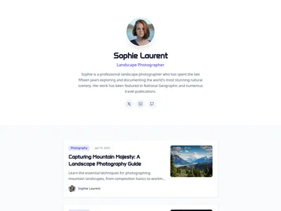 Timeline Feed – author