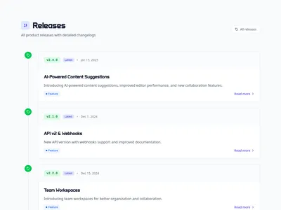 Changelog – GitHub Style