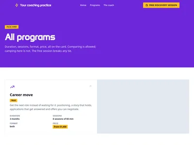 Momentum – programs