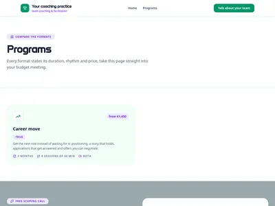 Team Room – programs