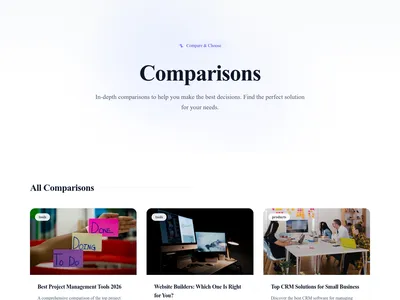 Comparisons – Table Cards
