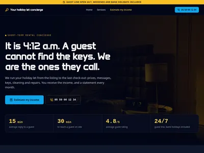 Holiday let concierge – Night Desk