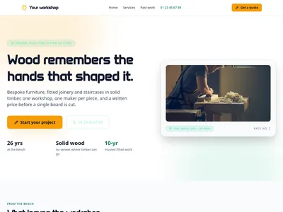 Screenshot of Craftsman module template