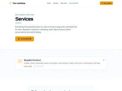 Evening Workshop – services