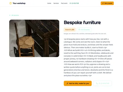 Evening Workshop – service