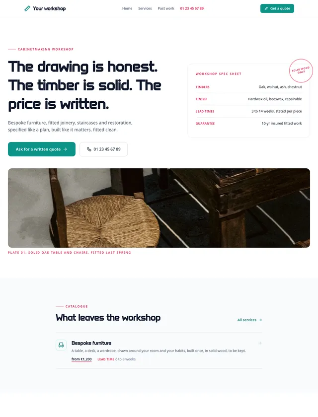 Craftsman module, editorial design