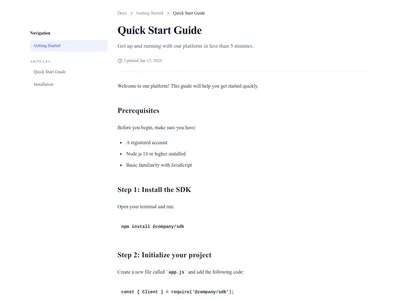 Clean Sidebar – article