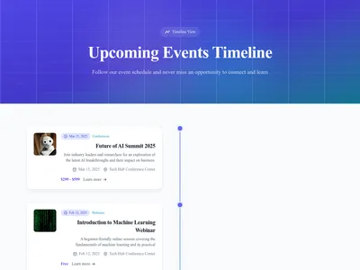 Events – Timeline Upcoming