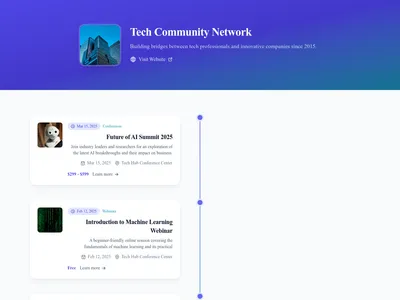Timeline Upcoming – organizer