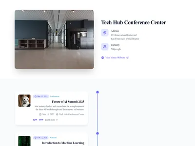Timeline Upcoming – venue