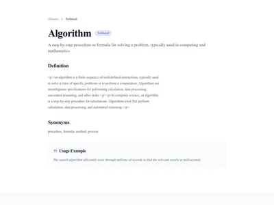 Alphabetical List – term