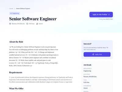 Modern Listing – job