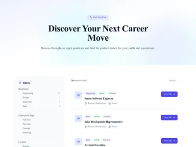 Jobs – Filter Sidebar