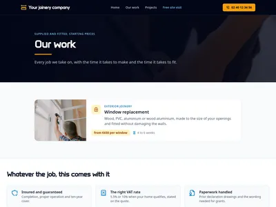 Preview of the /services page