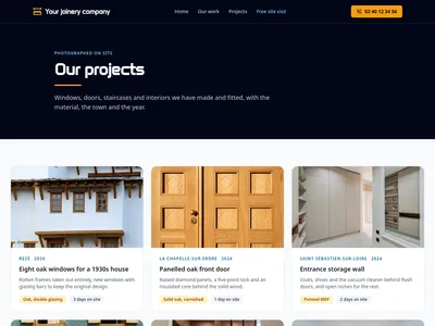 Preview of the /projects page