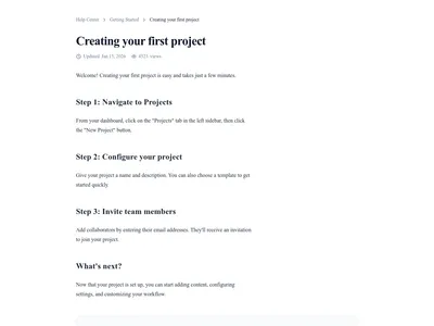 Help Center – article
