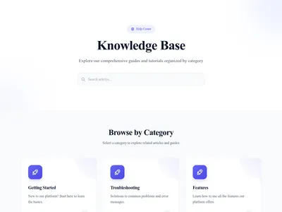 Knowledge Base – Category Cards
