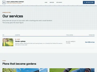 Garden Site Plan – services